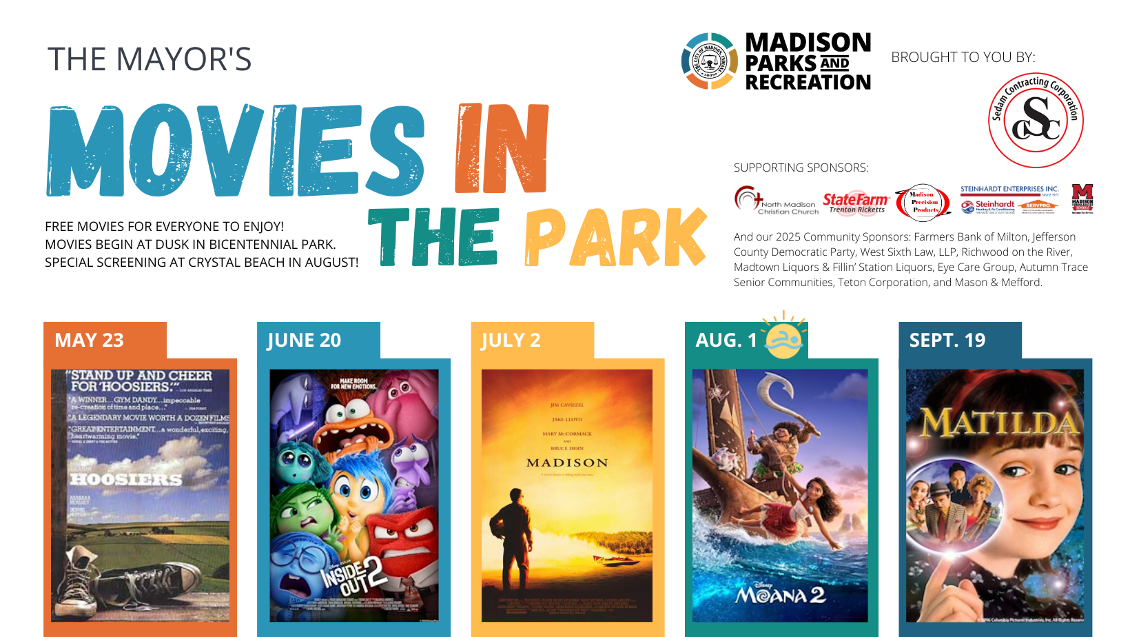 Mayor's Movies in the Park 2025