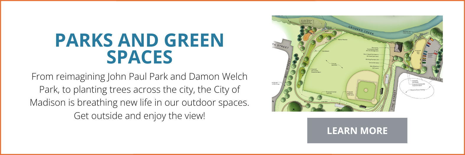 Parks and green Space projects button