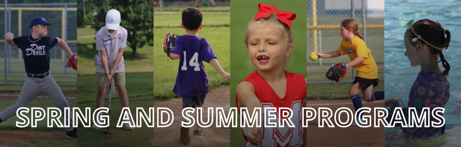 Spring and Summer Sports Parks Website Page Image